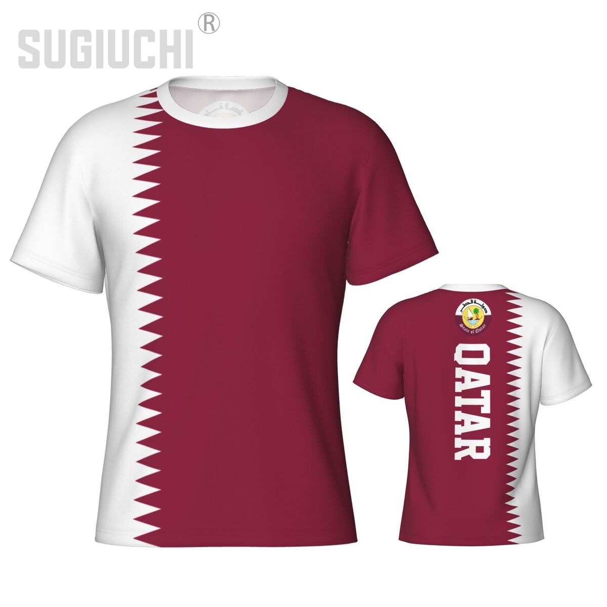 3D Printing Qatar - T-shirt de sport ajusté avec drapeau