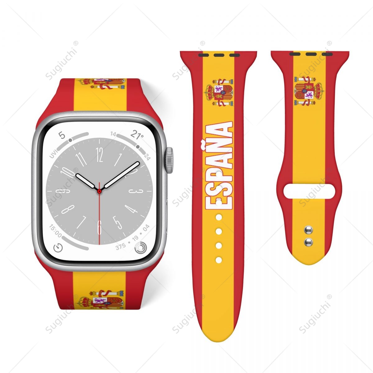 3D Printing Watch - Bracelet de Sport unisexe drapeau espagnol