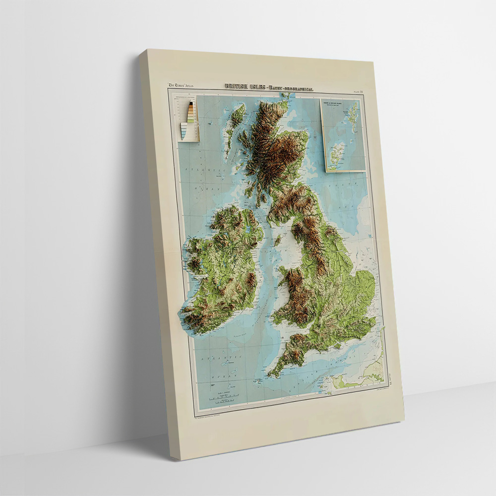 3D Printing Wall - Carte en relief 3D des îles