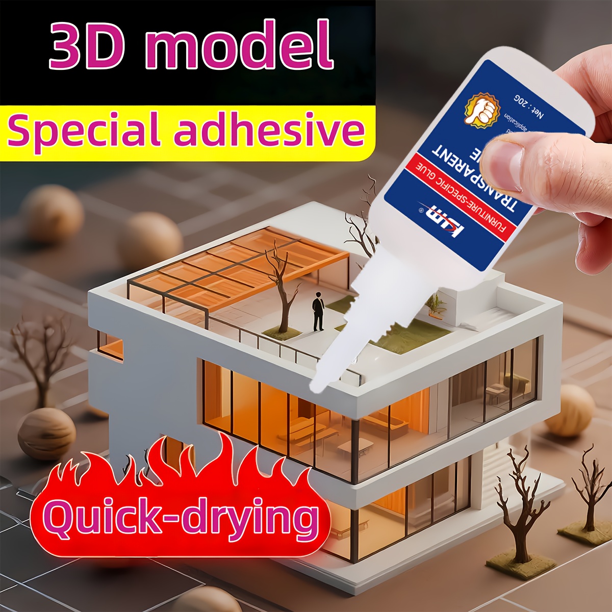 3D Printing Glue Stick - Adhésif spécial transparent à séchage rapide