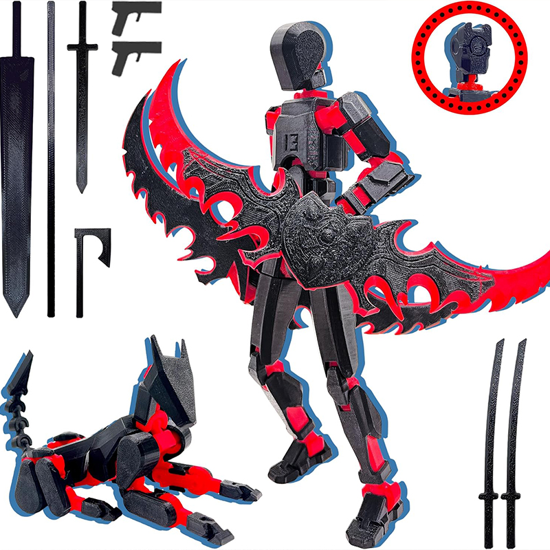 3D Printing Titanium - Ensemble de figurines d'action 3D T13