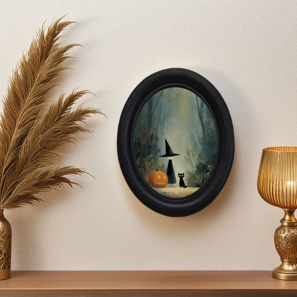 3D Printing Wall - Une sorcière d'Halloween vintage 3D et