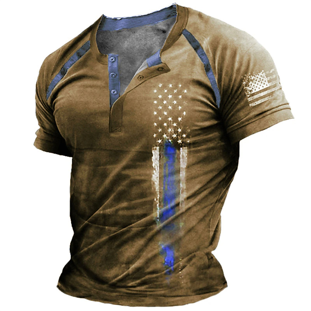 3D Printing Service - T-shirt décontracté pour homme à col
