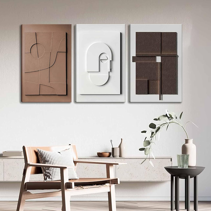 3D Printing Wall - Peinture sur toile géométrique à effet