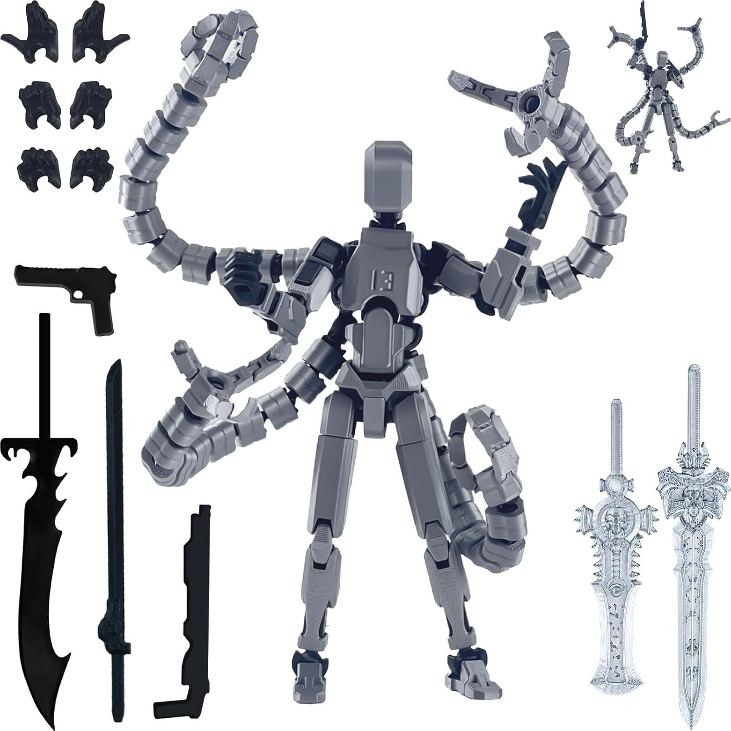 3D Printing Titanium - Figurine d'action T13 assemblée, imprimée en