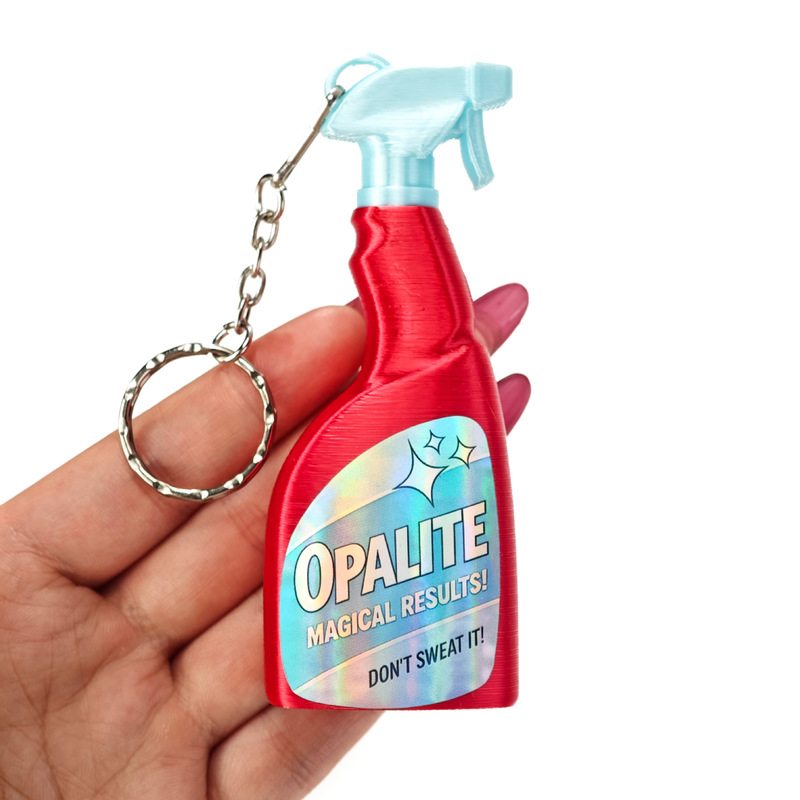 3D Printing Result - Porte-clés Bouteille de Nettoyage Opalite Spray
