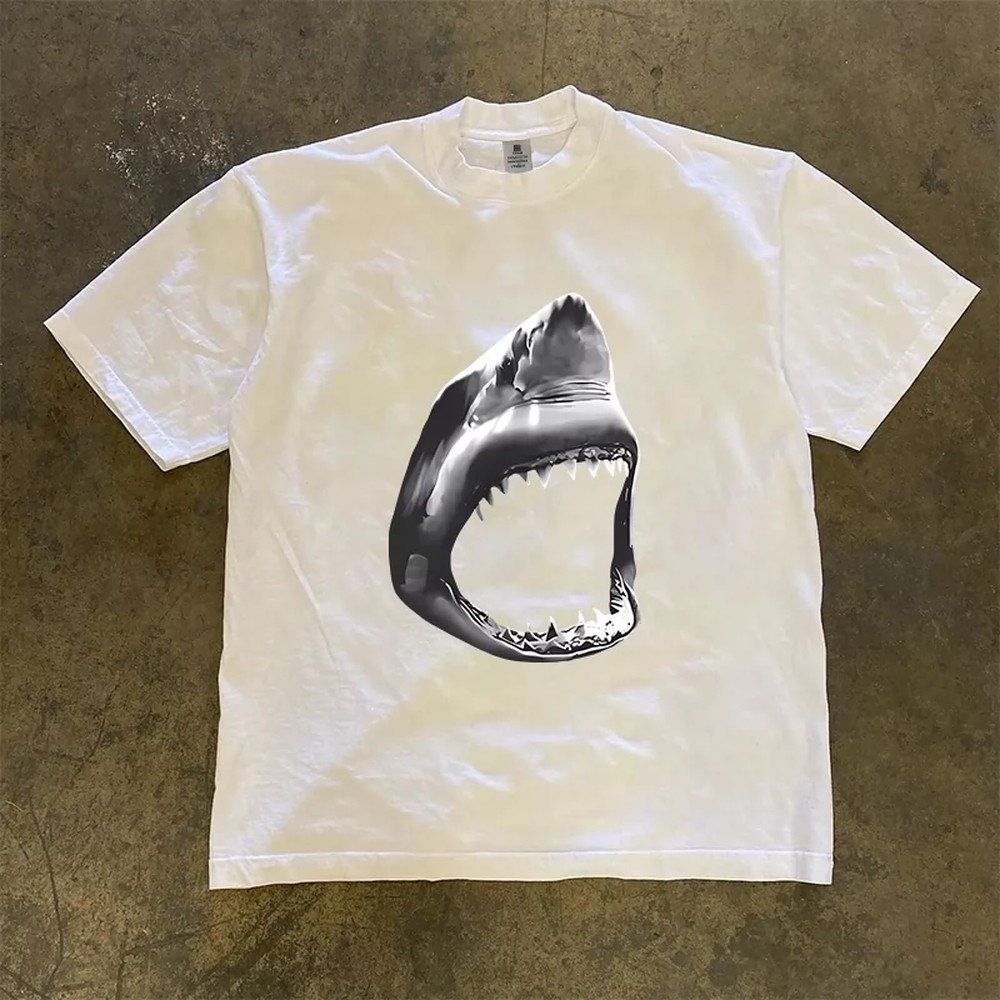 T-shirt Requin Blanc Homme Fem - 3D Printing Quality avis et prix