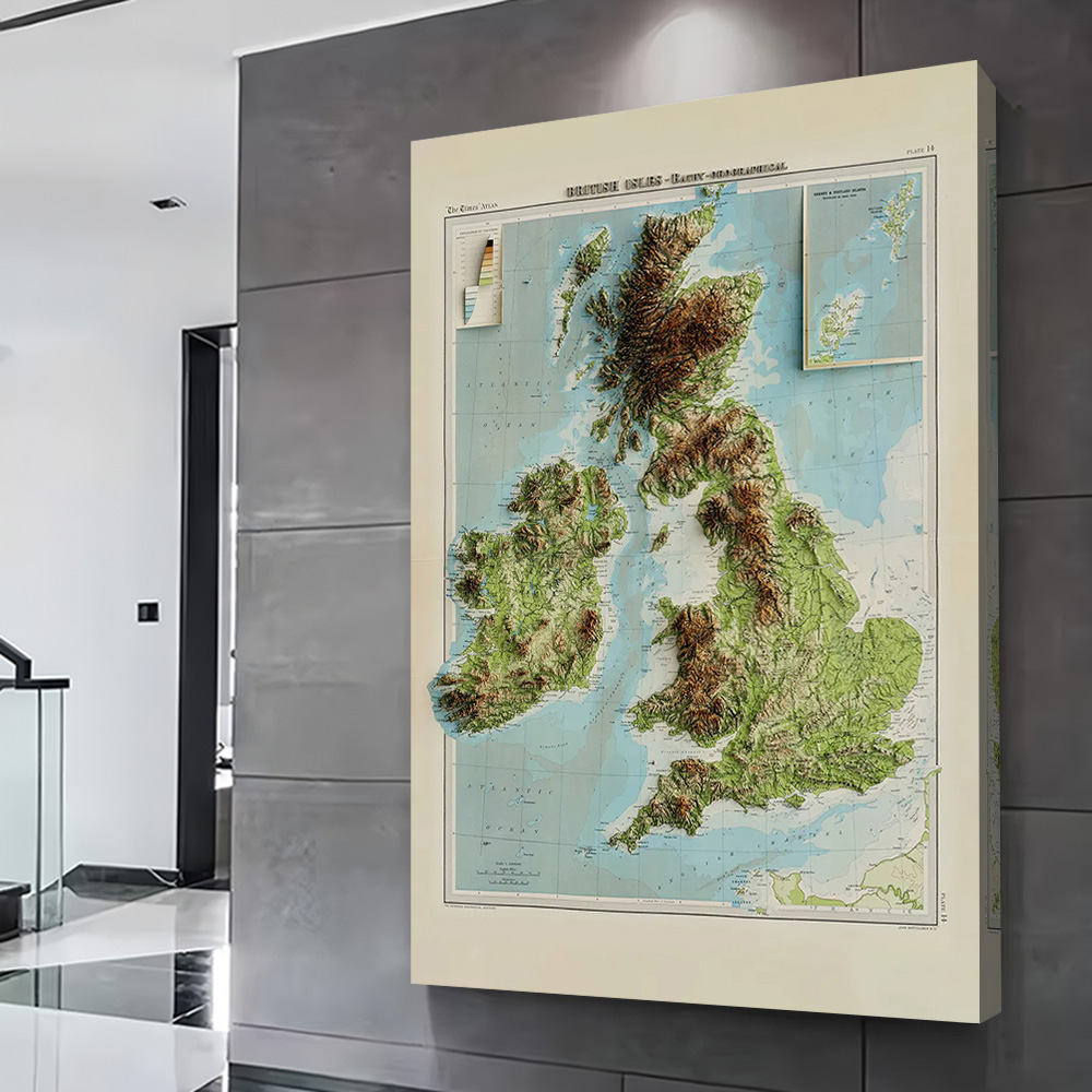Carte en relief 3D des îles br - 3D Printing Wall avis et prix