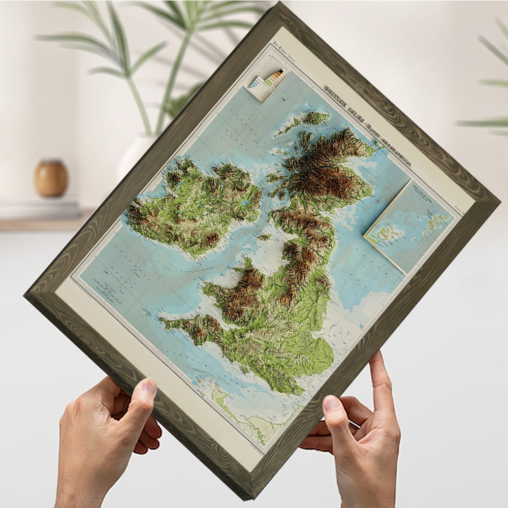 Carte en relief 3D des îles br - 3D Printing Wall avis et prix