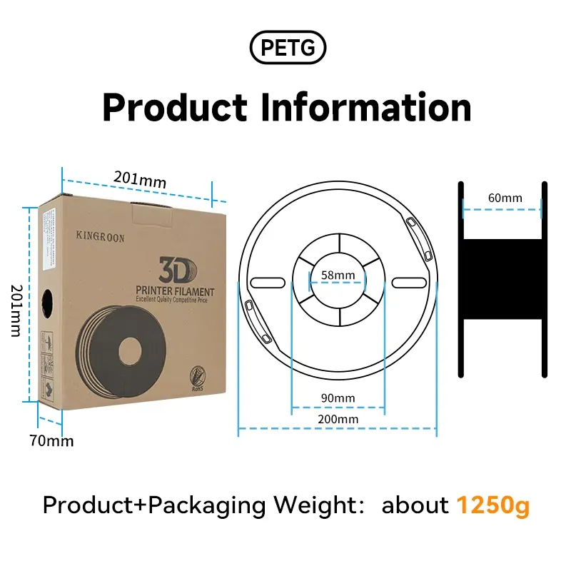 Filament PETG Kingroon 1,75 mm - 3D Printing Warehouse avis et prix
