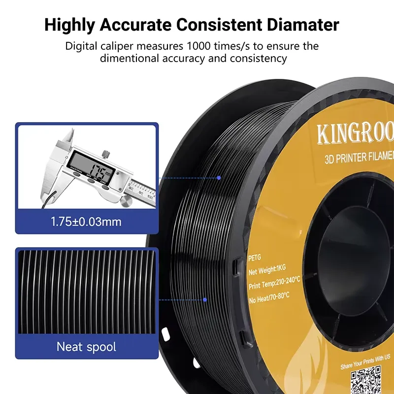 Filament PETG Kingroon 1,75 mm - 3D Printing Warehouse avis et prix